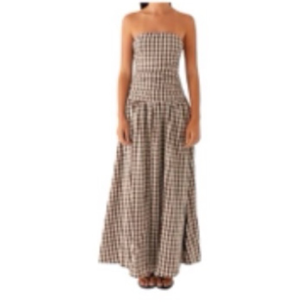 Amazon Black and White Strapless Dress